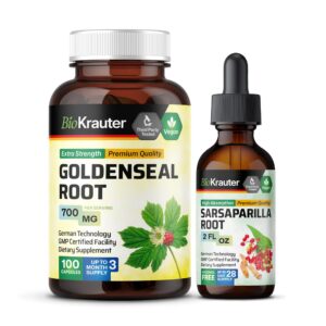 Paquete cápsulas Goldenseal y tintura zarzaparrilla BIO KRAUTER