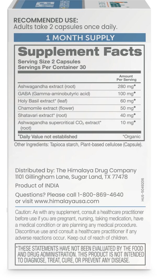 Version 1.0.0 Paquete cápsulas Himalaya Ashwagandha+ Relax 60 unidades