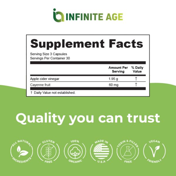Paquete cápsulas INFINITE AGE vinagre manzana 90 unidades