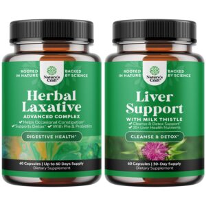 Paquete cápsulas laxantes herbales Natures Craft