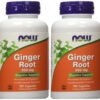 Paquete cápsulas raíz de jengibre NOW Foods 100 unidades