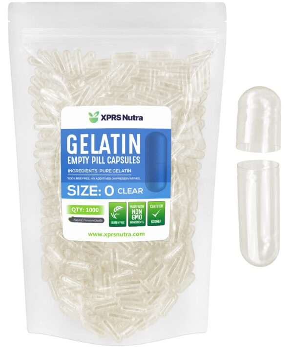 Paquete de cápsulas claras vacías Capsulas Express 1000 unidades