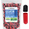 Paquete grande cápsulas vacías tamaño 1 XPRS Nutra negro y rojo