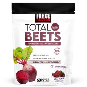 Etiqueta de Total Beets y Vitafusion B12