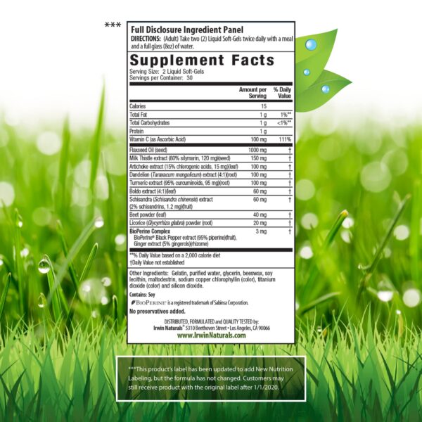 Paquete de Cardo Mariano Desintoxicante Hepático Irwin Naturals