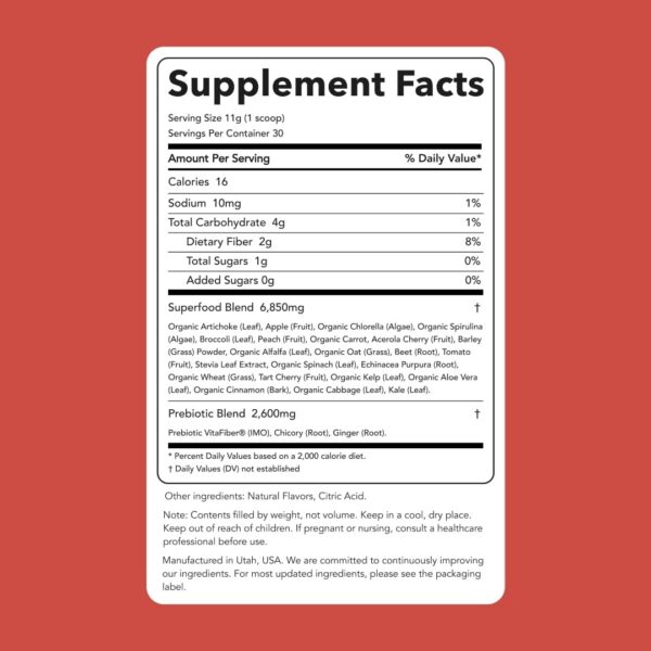 Paquete Clean Simple Eats Peachy Greens polvo para batidos