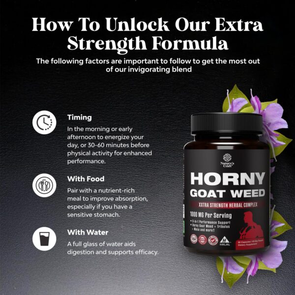 Etiqueta Natures Craft Horny Goat Weed para energía y stamina