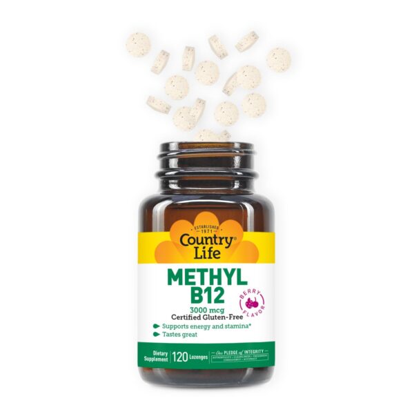 Version 1.0.0 Paquete Country Life pastillas Metil B-12 veganas 120 tabletas