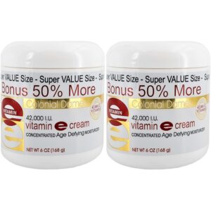 Paquete de crema hidratante vitamina E Colonial Dames 42000 UI