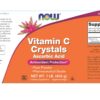 Paquete cristales Vitamina C pureza grado farmacéutico Now Foods