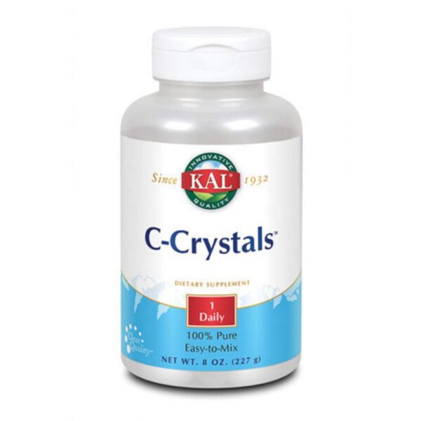 Paquete de cristales de vitamina C sin sabor KAL 1250 mg