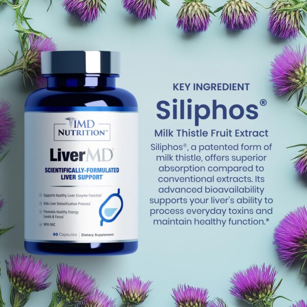 Paquete doble de 60 cápsulas 1MD LiverMD para apoyo del hígado
