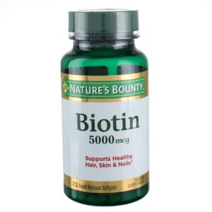 Paquete doble biotina Nature's Bounty 5000 mcg 72 cápsulas cada uno