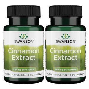 Paquete doble de cápsulas extracto de canela Swanson 250mg