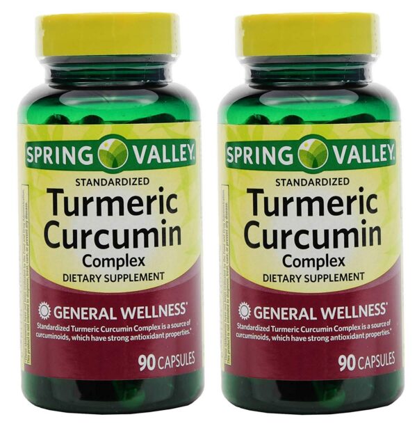 Paquete doble cápsulas Spring Valley Turmeric Curcumin 500mg