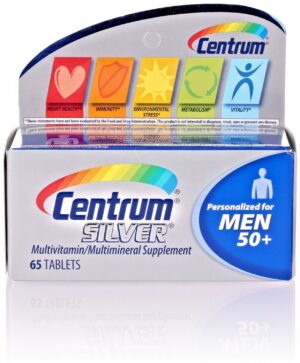 Version 1.0.0 Paquete doble Centrum Silver Hombres 50+ multivitamínico 65 tabletas