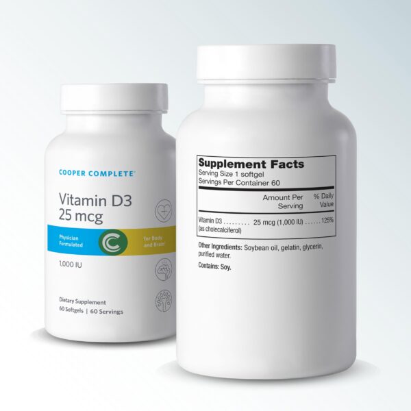 Paquete doble Cooper Complete vitamina d3 cápsulas blandas