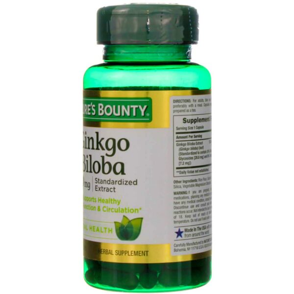 Paquete doble Ginkgo Biloba Nature's Bounty 120 mg 200 cápsulas