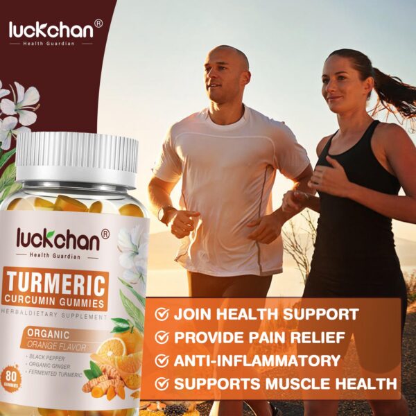 Paquete doble de gomitas de cúrcuma orgánicas LUCKCHAN