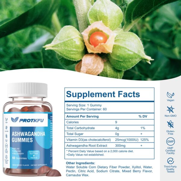 Paquete doble gomitas ProTKFU Ashwagandha y Vitamina D3