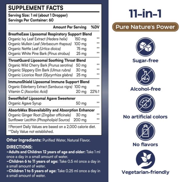 Paquete doble gotas Corpofuerte apoyo pulmones y garganta