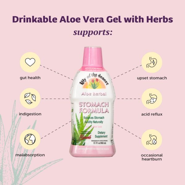 Envase frontal jugo aloe vera Lily of the Desert 32 oz