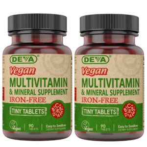 Paquete doble de multivitamínico vegano DEVA sin hierro