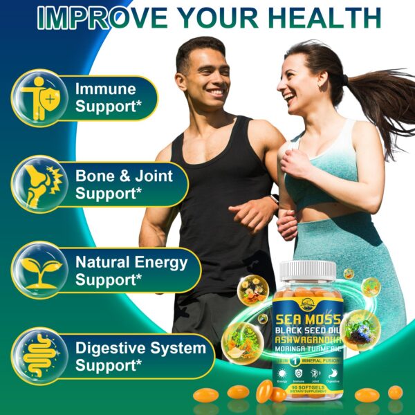 Paquete doble musgo marino cápsulas blandas Nature's live