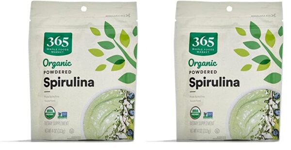 Version 1.0.0 Paquete doble de polvo de espirulina orgánica 365 Whole Foods