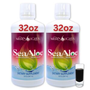 Version 1.0.0 Paquete doble SeaAloe jugo aloe vera sabor botánico antioxidantes