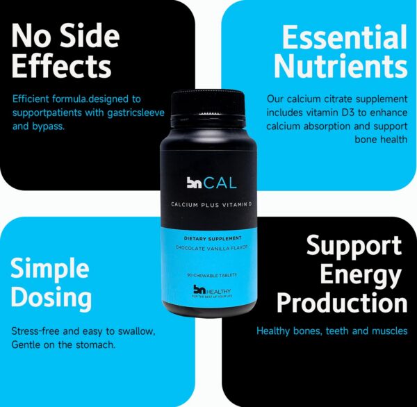 Paquete doble de suplemento BN calcio y vitamina D3 sabor chocolate vainilla