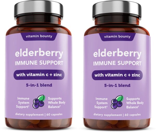 Paquete doble suplemento saúco Vitamin Bounty 60 cápsulas