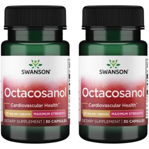 Paquete doble Swanson Octacosanol 20 mg 30 cápsulas
