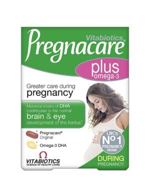 Paquete doble Vitabiotics Pregnacare Plus tabletas y cápsulas Omega-3