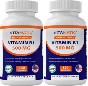 Version 1.0.0 Paquete doble vitamina b1 vitamatic 500mg 120 cápsulas