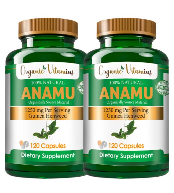 paquete doble vitaminas orgánicas Anamu 240 cápsulas
