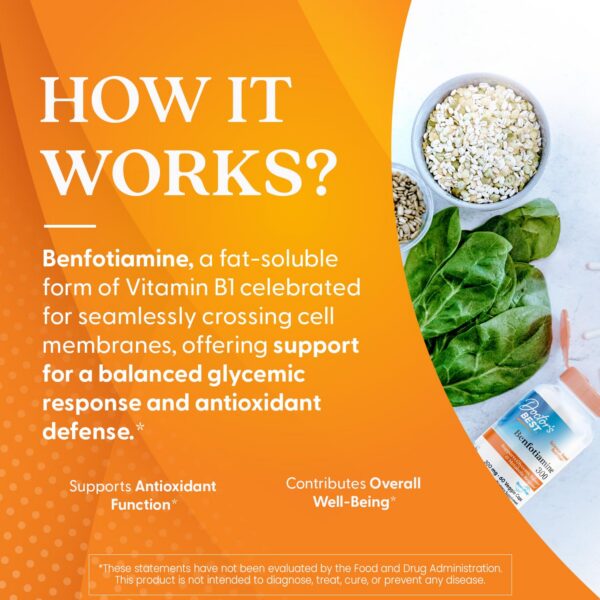 Paquete Doctor's Best Benfotiamina con 60 cápsulas vegetales