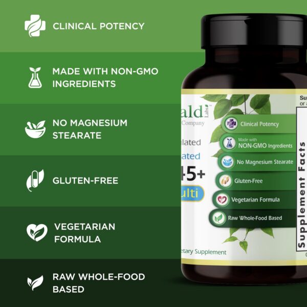 Paquete EMERALD LABS multivitamínico para hombres 45+