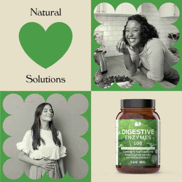 Paquete con suplemento de enzimas digestivas natural