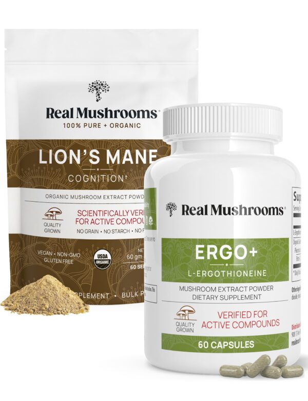Paquete de Ergothioneine y Melena de León Real Mushrooms
