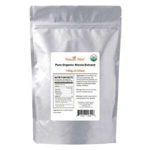 Paquete Estevia orgánica pura 100 gramos endulzante natural