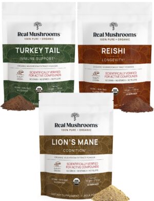Paquete de extractos en polvo de hongos orgánicos