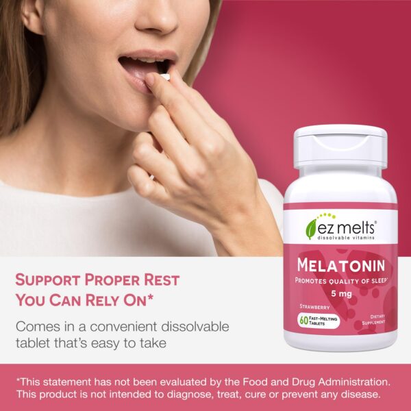 Paquete EZ Melts melatonina 5 mg sin azúcar