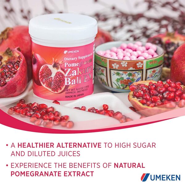 Paquete y frasco bolas extracto de granada Umeken