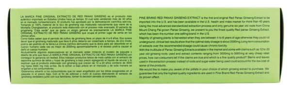 Paquete frontal de extracto ginseng rojo Prince Of Peace