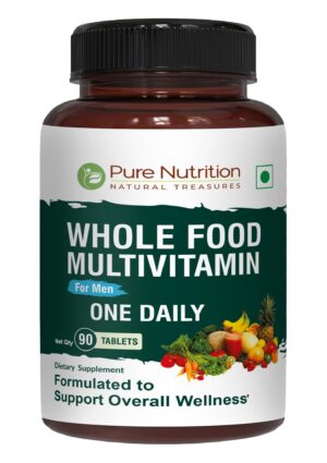 Version 1.0.0 Paquete frontal multivitaminas Whole Food para hombres Pure Nutrition