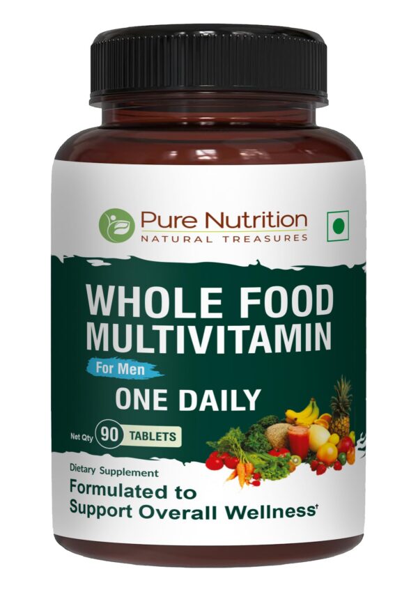 Paquete frontal multivitaminas Whole Food para hombres Pure Nutrition