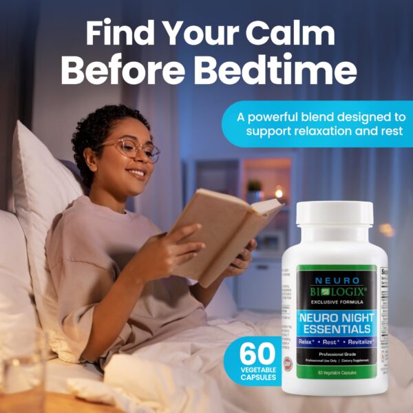 Paquete frontal suplemento Neuro Night Essentials para relajación