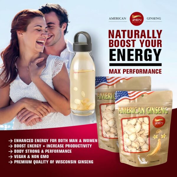 Version 1.0.0 Paquete de ginseng americano 4 oz para energía e inmunidad