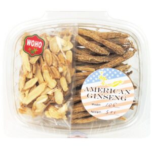 Paquete ginseng americano raíz y rodajas WOHO